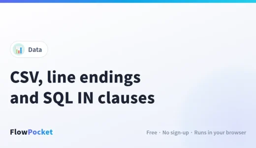 How to Convert CSV to TSV, Fix Line Endings and Build SQL IN Clauses