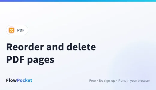 How to Reorder and Delete Pages in a PDF