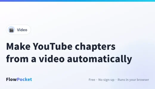 How to Make YouTube Chapters from a Video Automatically (and Save Every Scene as an Image)