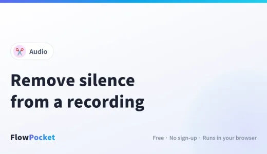 How to Remove Silence from Audio Automatically