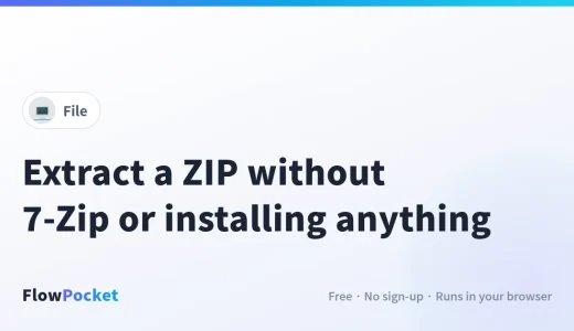 How to Extract a ZIP Without 7-Zip or Installing Anything (When Windows Says It’s Invalid)